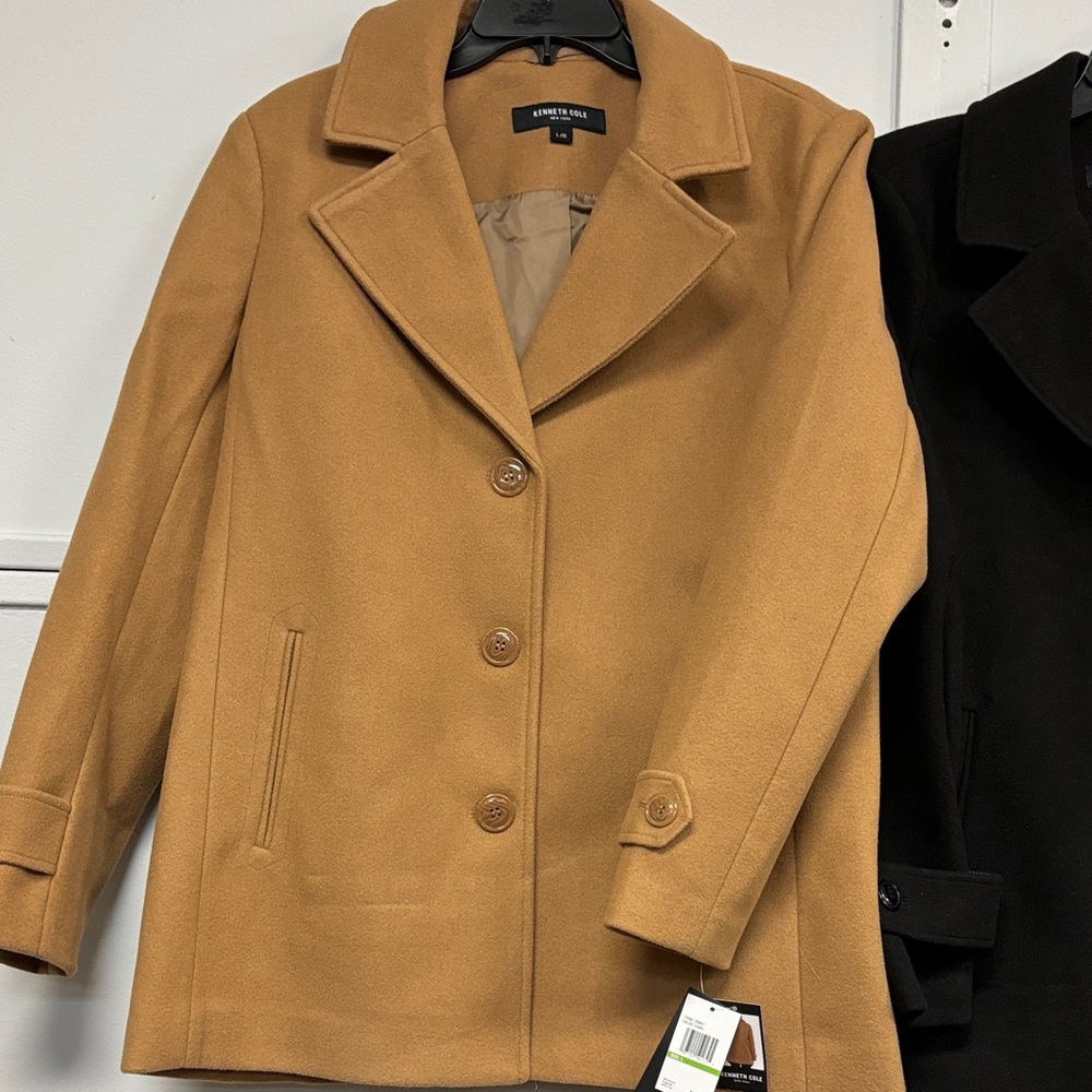 Kenneth Cole New York Camel Pea Coat